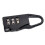 portable 3 digit combination lock for luggage suitcase black 4