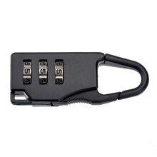 portable 3 digit combination lock for luggage suitcase black