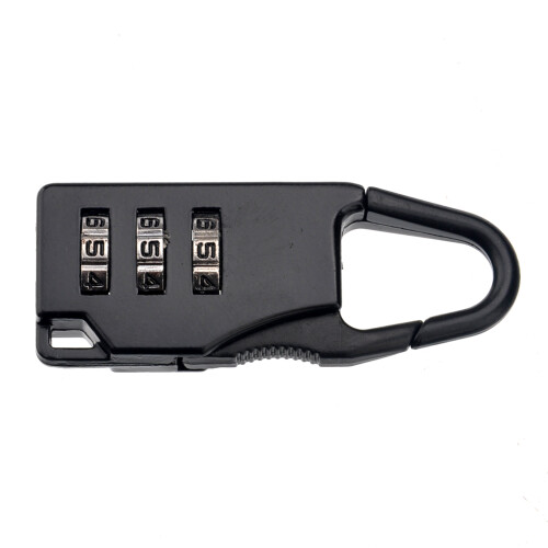 portable 3 digit combination lock for luggage suitcase black
