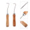 2pcs wood handle beehive cleaning hook beeswax cleaner beekeeping tool 4