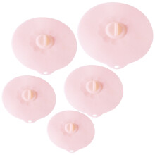 5Pièces Couvercles En Silicone Rose Réutilisables Anti- Pour Bols