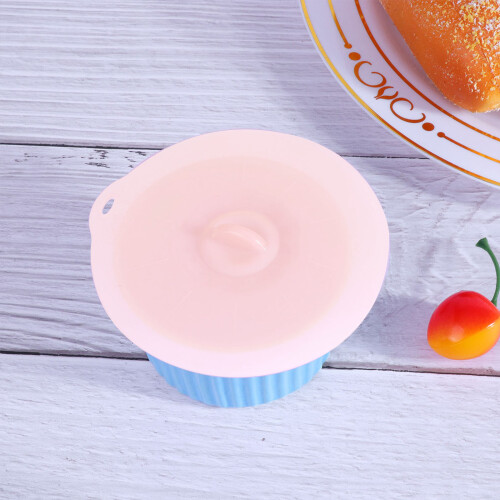 5Pièces Couvercles En Silicone Rose Réutilisables Anti- Pour Bols 2