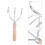 hand cultivator with wooden handle garden tool 3