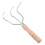 hand cultivator with wooden handle garden tool 5