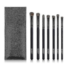 7 Piece Set Of Eco Friendly Makeup Beauty Brushes In A Portable Carry Pouch(t08)
