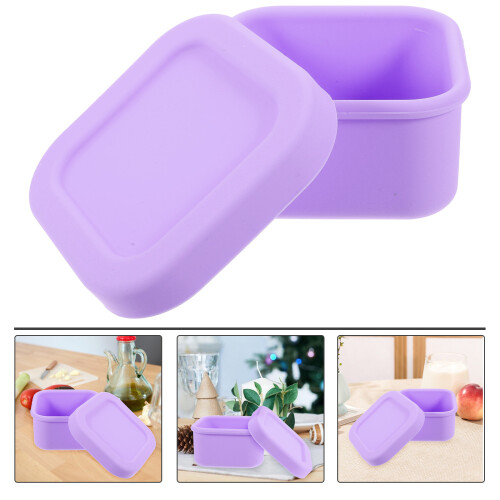 silicone food container with lid bento lunch box 2