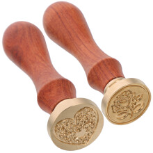 2St Handgemaakte Wax Seal Stempel Vintage Rozenpatroon