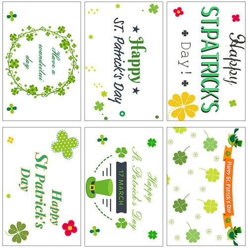 1 set greeting cards with envelopes for st patrick's day