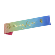 Colorful Birthday Party Sash With Letters Satin Band