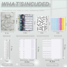 (Blue) A6 Flipchart Budget Notebook Leather Pu Handbook
