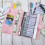 (pink) A6 Flipchart Budget Notebook Leather Pu Handbook 4