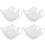 4Pcs Small White Ceramic Sauce Bowls Multi-Use Dip Serving Set 5