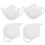 4Pcs Small White Ceramic Sauce Bowls Multi-Use Dip Serving Set 8