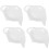 4Pcs Small White Ceramic Sauce Bowls Multi-Use Dip Serving Set 6
