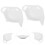 4Pcs Small White Ceramic Sauce Bowls Multi-Use Dip Serving Set 10