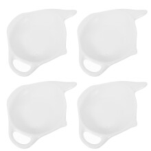 4Pcs Small White Ceramic Sauce Bowls Multi-Use Dip Serving Set