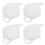 4Pcs Small White Ceramic Sauce Bowls Multi-Use Dip Serving Set 1