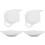 4Pcs Small White Ceramic Sauce Bowls Multi-Use Dip Serving Set 4