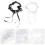 2pcs Women Lace Bow Leg Hoops Bride Circles 7