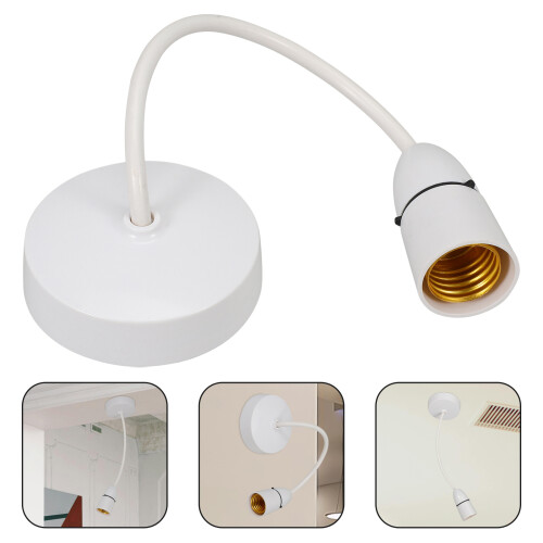 1Set White ABS Copper Pendant Light Fitting for Bedroom Ceiling Light 2