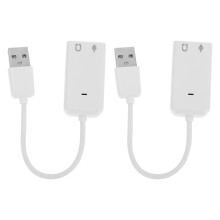 2 USB Externe Geluidsadapter voor Laptop – Audio Geluidskaart