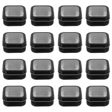 16 Caixas Quadradas De Ferro Para Velas E Doces Com Tampa Transparente