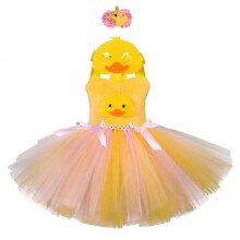 (140cm, Yellow) Little duck animal role play ladies stage performance dress
