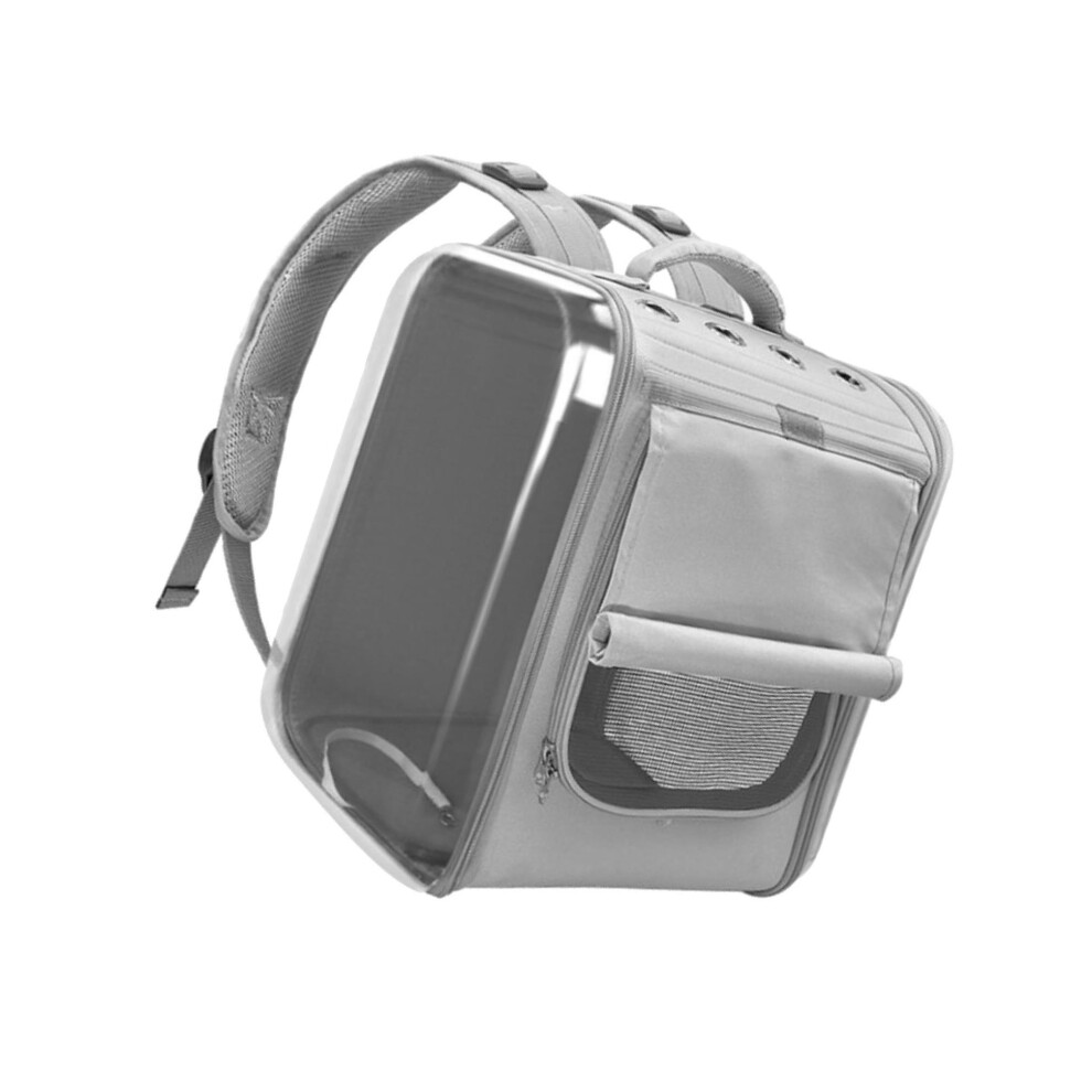 (Grey) Pet Carrier Backpack Cat Dog Breathable Carry Bag for Outdoor Travel-image-OPC-PKRG7J6-NEW