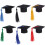 6Pcs Blue Doctoral Cover Caps Graduation Celebration Gift 8