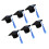 6Pcs Blue Doctoral Cover Caps Graduation Celebration Gift 7