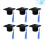 6Pcs Blue Doctoral Cover Caps Graduation Celebration Gift 10