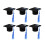 6Pcs Blue Doctoral Cover Caps Graduation Celebration Gift 1