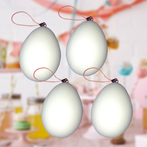10Pcs Plastic Craft Eggs White Smooth Surface for Kids DIY Painting 1