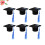 6Pcs Blue Doctoral Cover Caps Graduation Celebration Gift 3