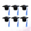 6Pcs Blue Doctoral Cover Caps Graduation Celebration Gift 5