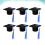 6Pcs Blue Doctoral Cover Caps Graduation Celebration Gift 4