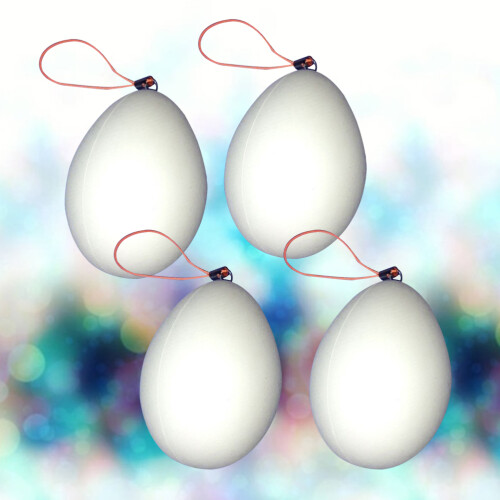 10Pcs Plastic Craft Eggs White Smooth Surface for Kids DIY Painting 2