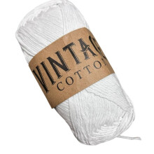 (White) Vintage Cotton DK Knitting / Crochet Yarn 100g each Mix & Match Make your own Colour palette