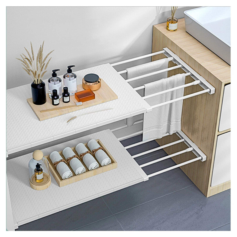 Expandable Wardrobe Shelves, Telescopic Shelf, Adjustable Storage, 35 Cm Wide, 75-120 Cm Long, For Kitchen Cabinets-image-OPC-PKRGCDY-NEW