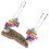1Set Decoratieve Gras Vogel Schommel Parkiet En 4
