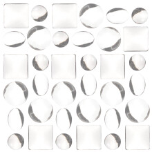 200 -cabochons flache rückseite gewölbte form