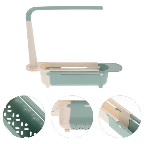 kitchen sink storage rack draining basket for home use green 2