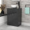 NES Home Nes Home Dark Grey 600mm Bathroom Doors Vanity Unit Round Ceramic Basin 1