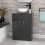 NES Home Nes Home Dark Grey 600mm Bathroom Doors Vanity Unit Round Ceramic Basin 3