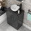 NES Home Nes Home Dark Grey 600mm Bathroom Doors Vanity Unit Round Ceramic Basin 5