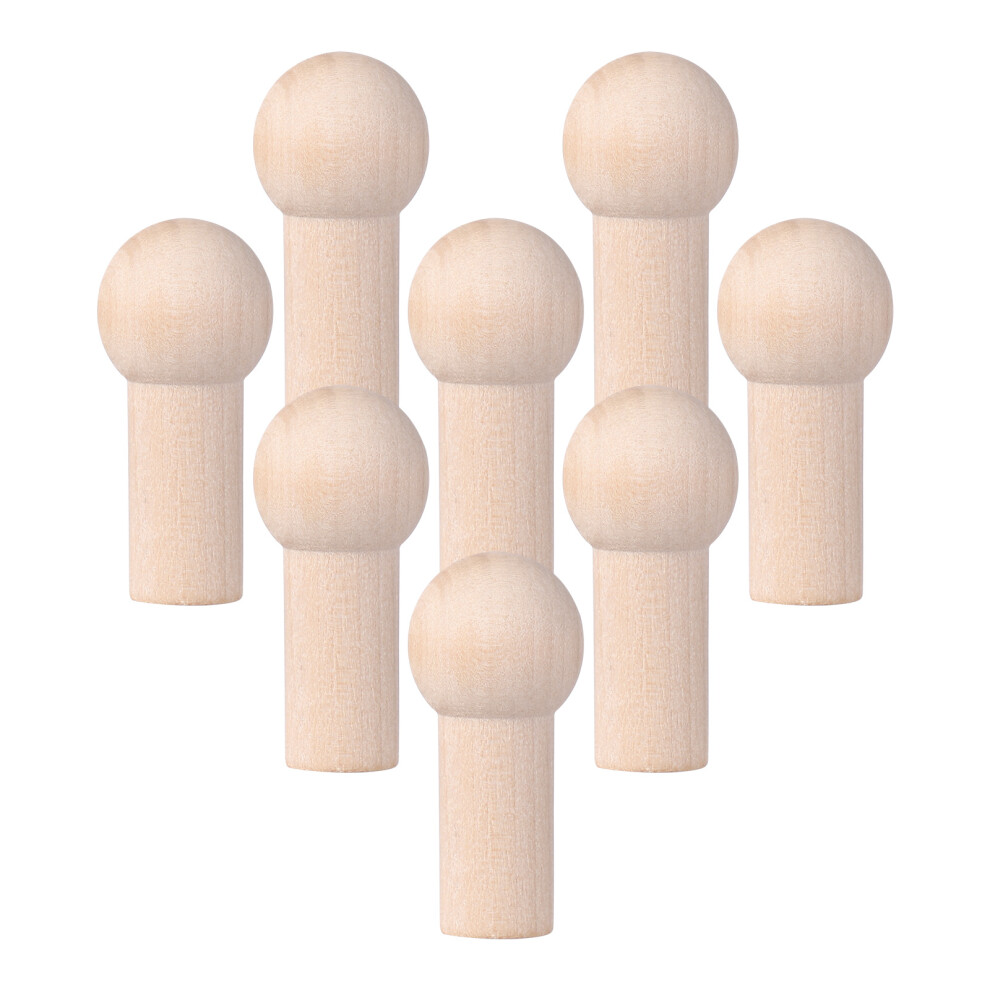 8pcs unfinished wooden pegs with screw nut hook accessories-image-OPC-PKRGFHF-NEW