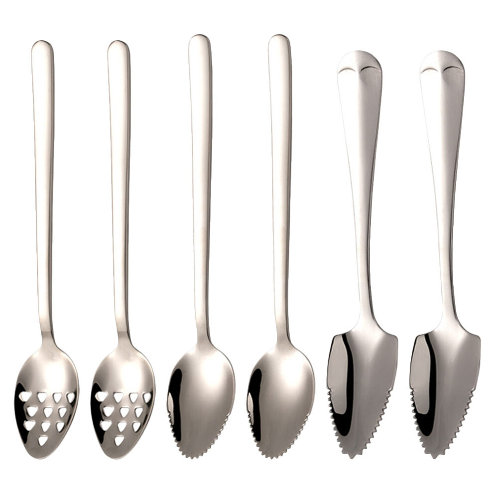 Solustre 6Pcs Stainless Steel Fruit Spoons For And Desserts