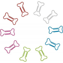 50 Pcs Bone Clips - Small Paper Clip Clips Assorted Size Colors Fun Office School Supplies Bookmarks