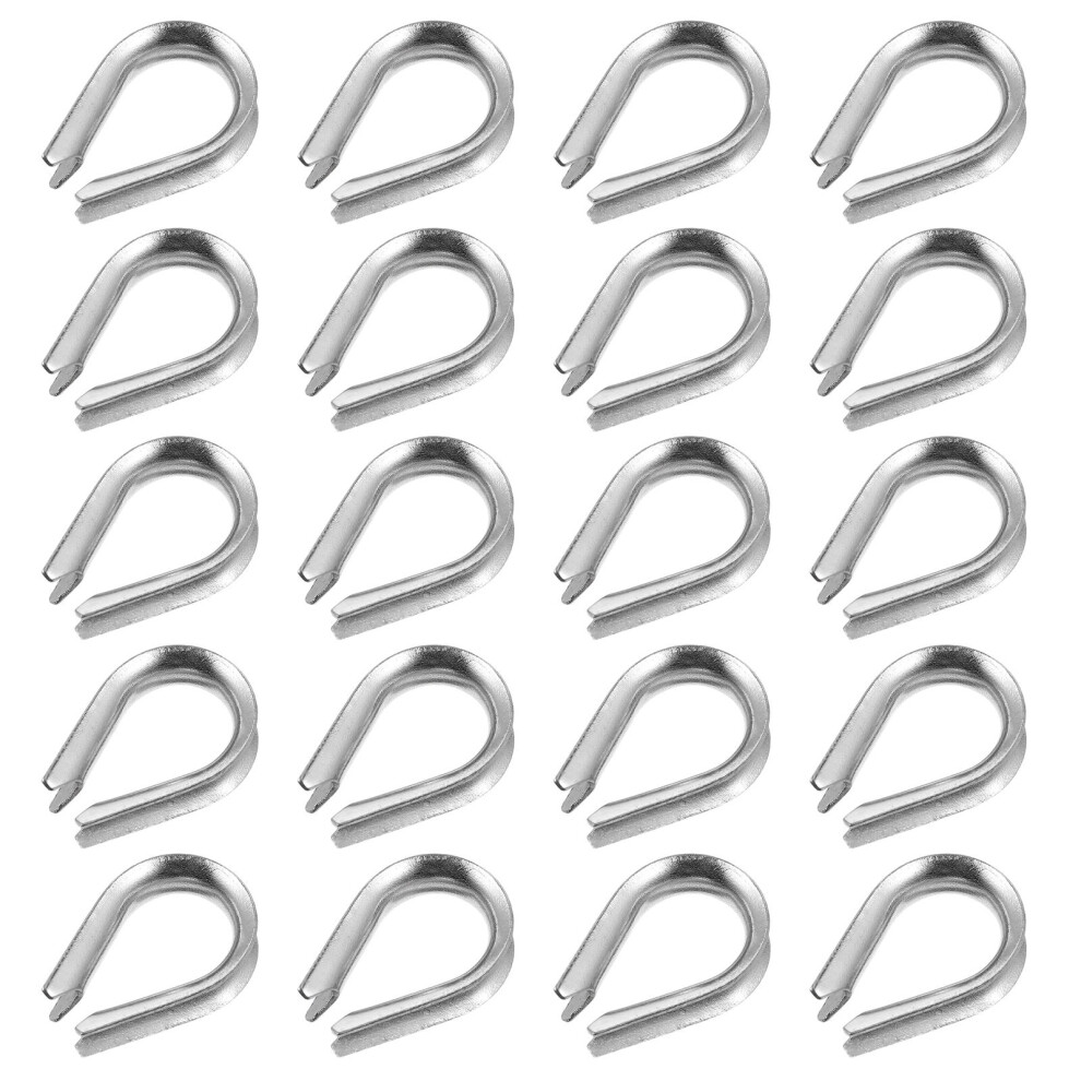 20Pcs Stainless Steel Wire Rope Thimble Heavy Duty Cable Rigging 3294055333108