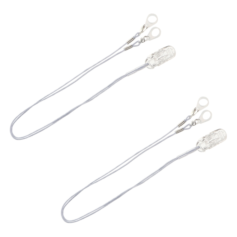 Solustre 2Sets Hearing Aids Clip Bte Holder Portable Anti-Lost Rope For Seniors